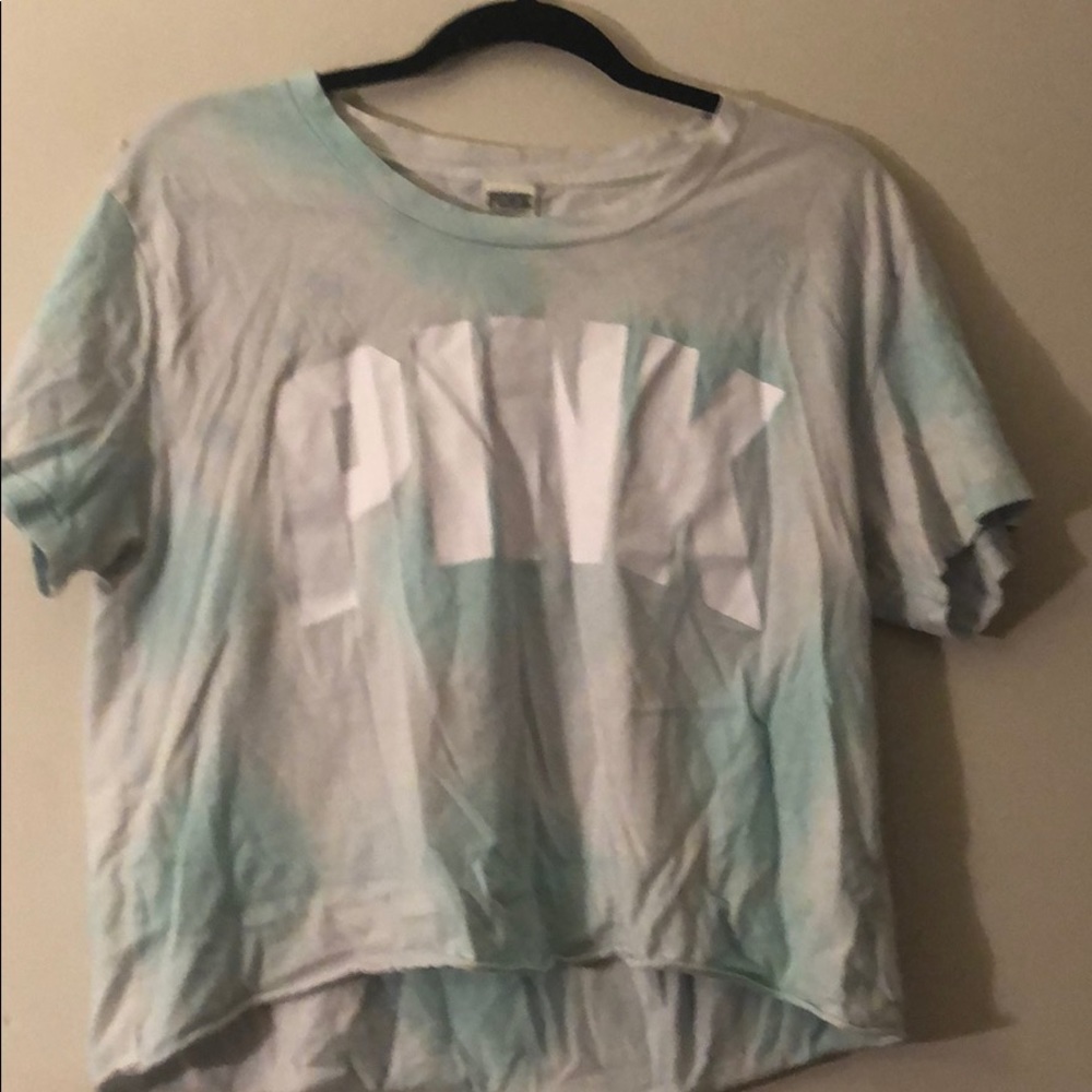 Tie dye semi cropped tee